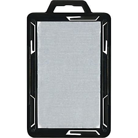 Advantus RFID Blocking Badge Holder - Support 2.13" x 3.38" Media - Vertical - Plastic - Black/Clear - 20 / Pack