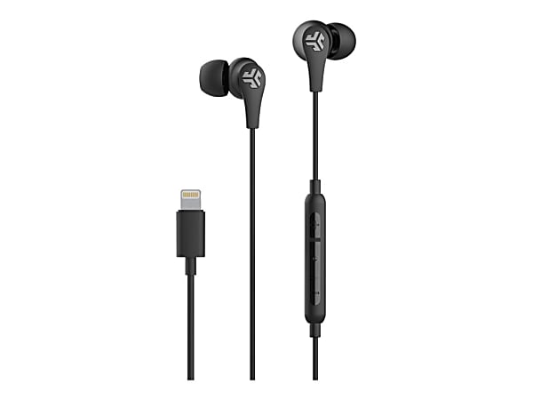 JLab Audio JBUDS PRO Lightning Wired Earbuds Black Office Depot