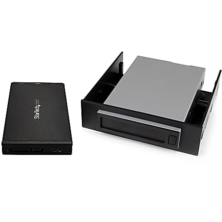 StarTech.com Hot Swap Hard Drive Bay for 2.5" SATA SSD HDD - USB 3.1 10Gbps Enclosure - Mobile Rack 3.5" / 5.25" Bay - Removable Hard Drive Bay