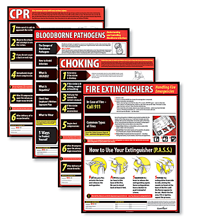 ComplyRight™ Lifesaving Poster Set, 18" x 24"
