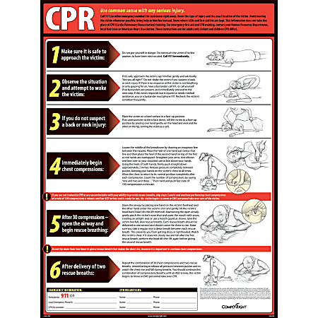 ComplyRight™ CPR Poster, 18" x 24"