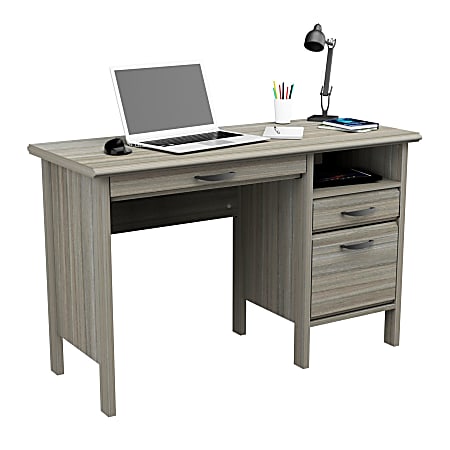 Insignia - Computer Desk with Drawer – 47 Wide - Dark Oak