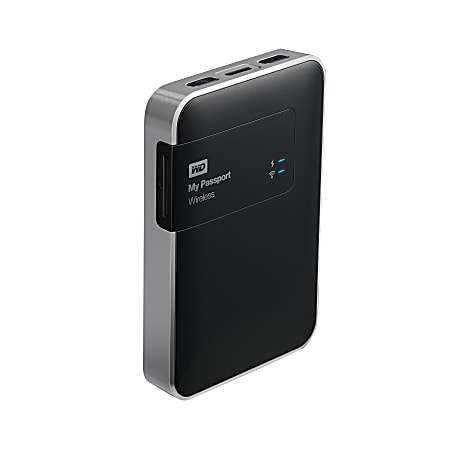 WD My Passport® Wireless 2TB External Hard Drive, 256MB Cache, USB 3.0, Black