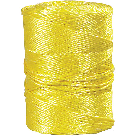 Partners Brand Twisted Polypropylene Rope, 1,150 Lb, 1/4" x 600', Yellow