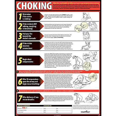ComplyRight™ Choking Poster, 18" x 24"