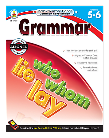 Carson-Dellosa Kelley Wingate Series Grammar Workbook, Grades 5–6