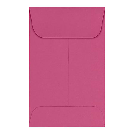 LUX Coin Envelopes, #1, Gummed Seal, Magenta, Pack Of 50