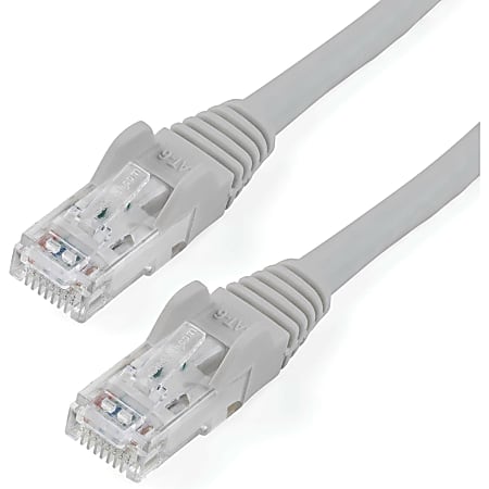 StarTech.com 125ft Gray Cat6 Patch Cable with Snagless RJ45 Connectors - Long Ethernet Cable - 125 ft Cat 6 UTP Cable - First End: 1 x RJ-45 Male Network - Second End: 1 x RJ-45 Male Network - Patch Cable - Gold Plated Connector - 24 AWG - Gray
