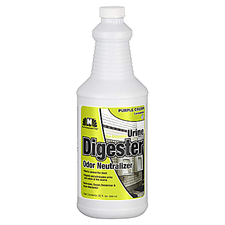 Hospeco Super N® Urine Digester With Odor Neutralizer, Lavender Purple Crush, 1 Qt, Pack Of 12 Bottles