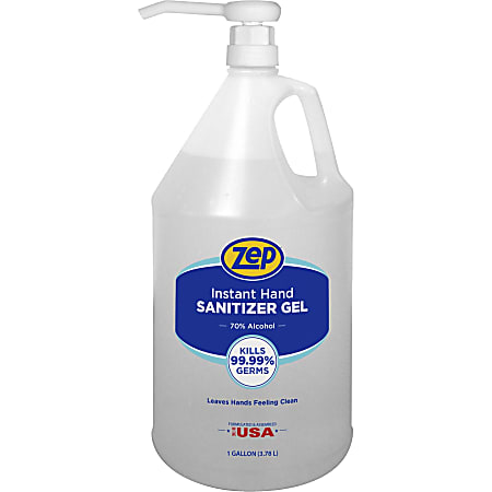 Zep Hand Sanitizer Gel, Clean Scent, 1 Gallon,