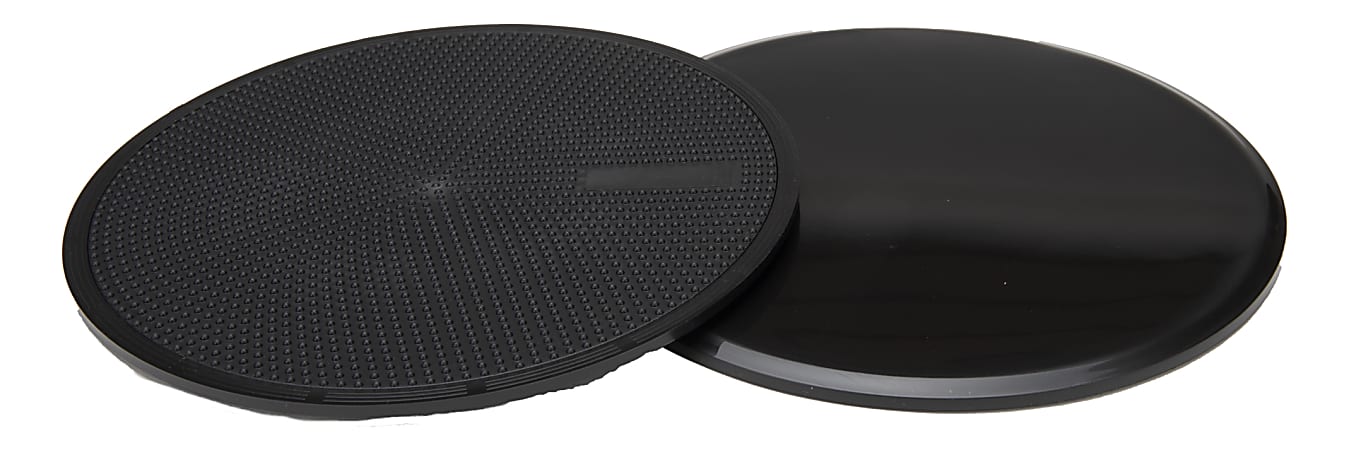 Mind Reader Fitness Glider Discs, Black, Set Of 2 Discs