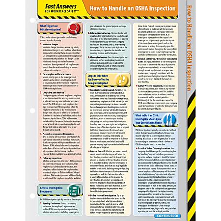 ComplyRight™ OSHA Inspection Card
