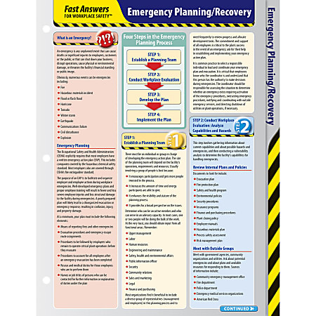 ComplyRight™ Emergency Planning Card