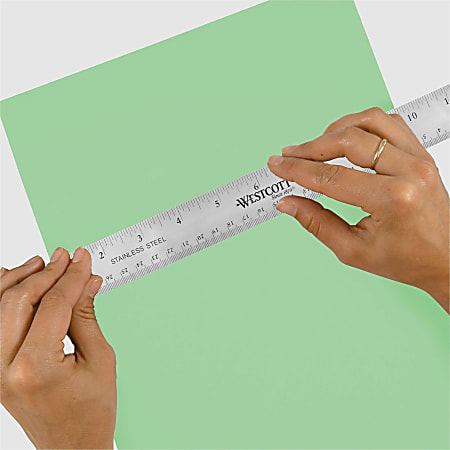 Westcott Stainless Steel Rulers 12 L x 1 W Stainless Steel Pack Of 12 ...