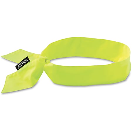 Ergodyne Chill-Its 6700 Evaporative Cooling Tie Bandana, Lime