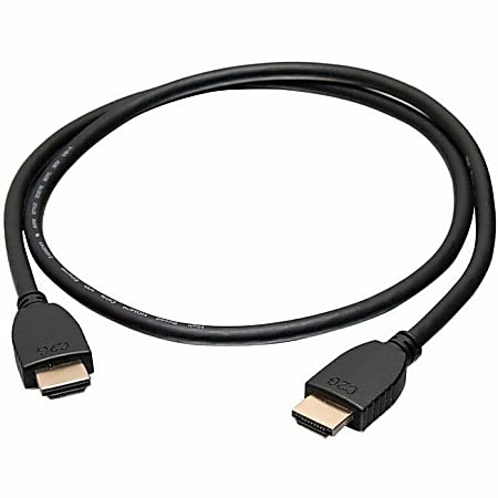 C2G 6ft 4K HDMI Cable with Ethernet - High Speed - UltraHD Cable - M/M - HDMI cable with Ethernet - HDMI male to HDMI male - 6 ft - shielded - black
