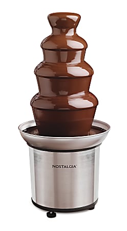 Nostalgia Electrics NCFF986SS 4-Tier Chocolate Fountain, 18" x 8-1/2"