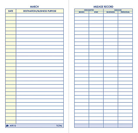 Adams&reg; Vehicle Mileage Book, 3 1/4" x 6 1/4"