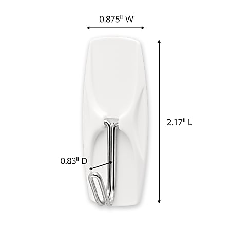 Command 3 lb. Medium White Designer Hook Value Pack (8 Hooks, 12 Strips)  17081-8ES - The Home Depot