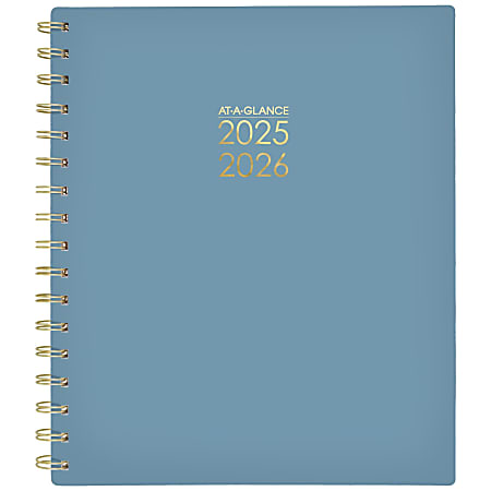 AT-A-GLANCE® Harmony Academic 2025-2026 Weekly Monthly Planner, Retro Blue, Medium, 7" x 8 3/4"
