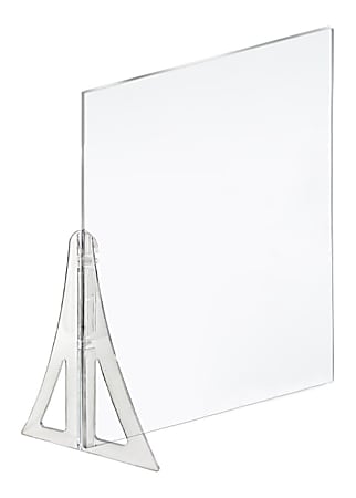 Azar Displays Cashier Shields, 23-1/2"L x 31-1/2"H, Clear, Set Of 2 Shields