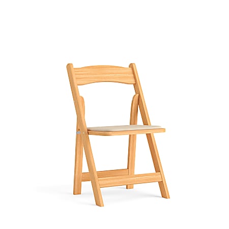 Wood padded folding discount chairs