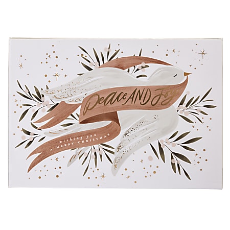 Graphique Holiday Boxed Cards, 5" x 7", Dove, Box Of 15 Cards/Envelopes