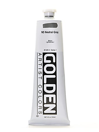 Golden Heavy Body Acrylic Paint, 5 Oz, Neutral Gray 5