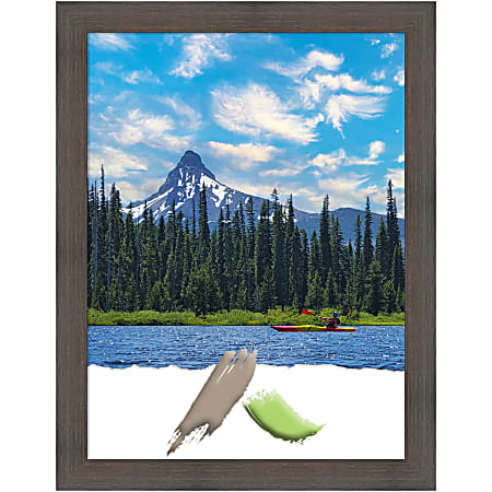 Amanti Art Hardwood Chocolate Picture Frame, 21" x 27", Matted For 18" x 24"
