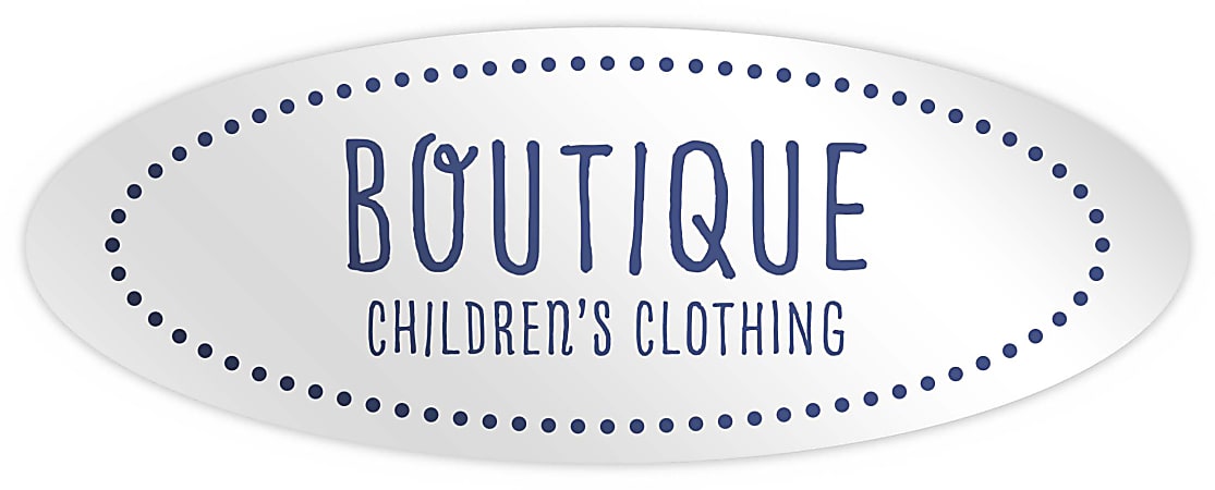 Custom 1-Color Foil-Stamped Labels And Stickers, 3/4" x 1-1/2" Oval, Box Of 500 Labels