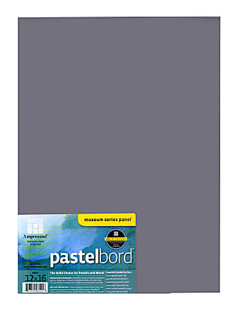 Ampersand Pastelbord, 12" x 16", Gray, Pack Of