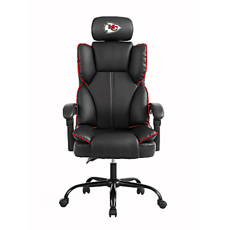 Imperial NFL Champ Ergonomic Faux Leather Computer Gaming Chair, Kansas City Chiefs