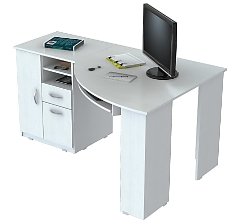 Inval 59 W Corner Desk Washed Oak ODP Business Solutions