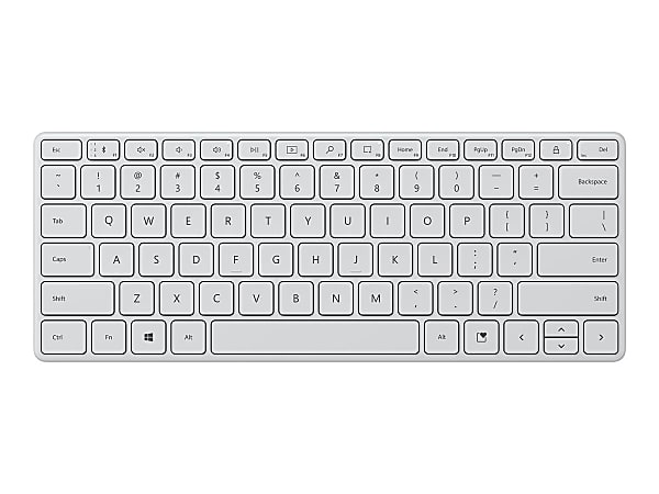 Microsoft Designer Compact - Keyboard - wireless - Bluetooth 5.0 - English - glacier