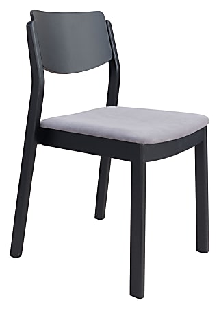 Zuo Modern Desdamona Dining Chairs, Gray, Set Of 2 Chairs