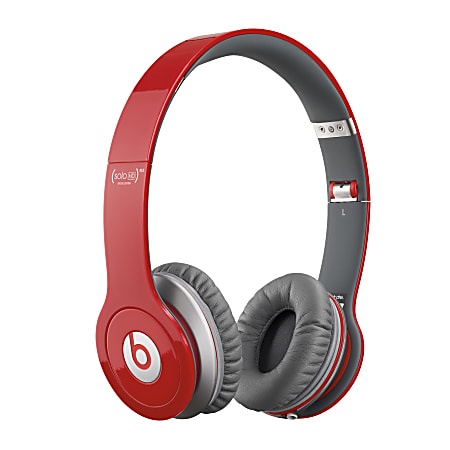Beats by Dr. Dre Solo HD High Definition On Ear Headphones With ControlTalk Red Office Depot