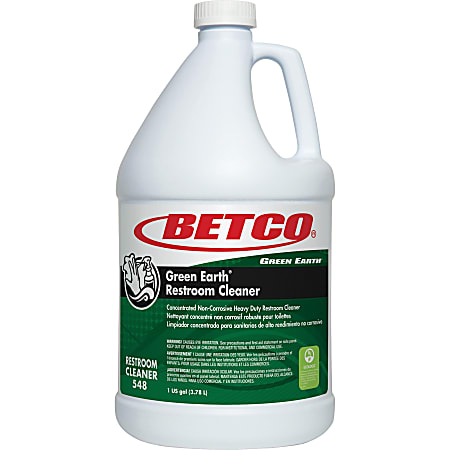 Green Earth Restroom Cleaner - Concentrate Liquid - 128 fl oz (4 quart) - Citrus Floral Scent - 1 Each - Green