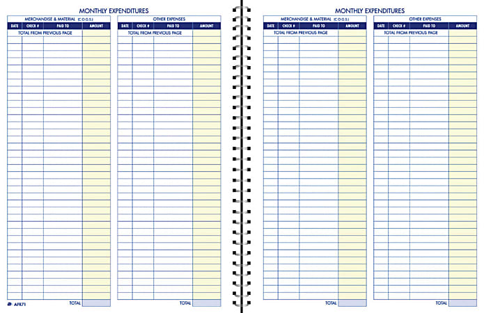 Adams® Monthly Bookkeeping Book, 8 1/2" x 11"