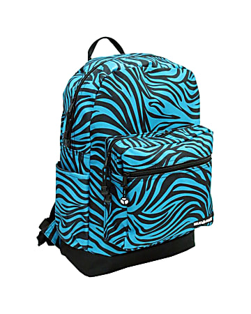 YakPak Vanderbilt Laptop Backpack, Turquoise Zebra