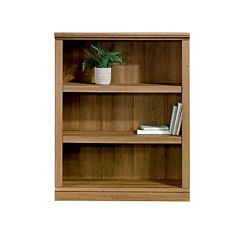 Realspace Premium 44 H 3 Shelf Bookcase Golden Oak Office Depot