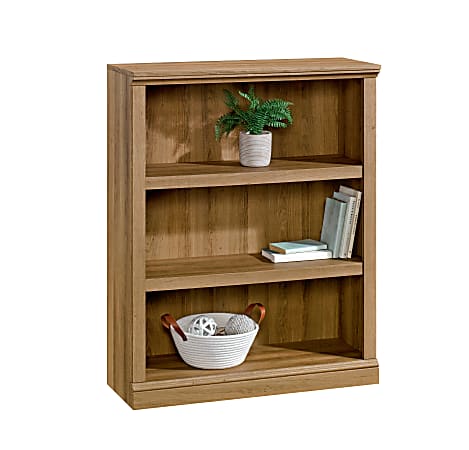 Realspace® Premium 44"H 3-Shelf Bookcase, Golden Oak