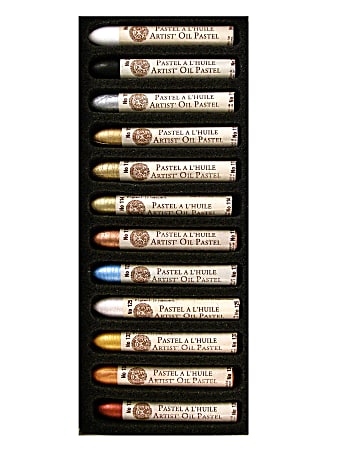 Sennelier Oil Pastels, Assorted Iridescent, Set Of 12