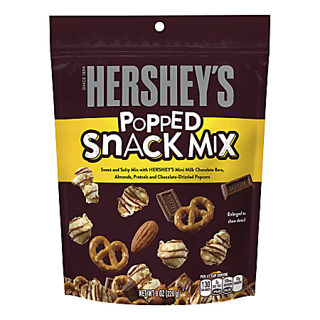 Hershey's® Popped Snack Mix, 8 Oz, Pack Of 6 Bags