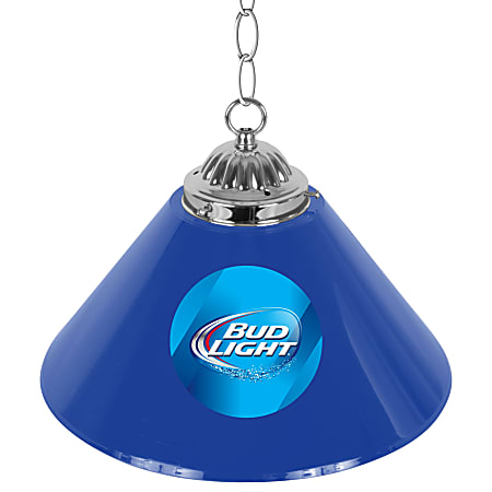 Trademark Global Hanging Ceiling Lamp, 1-Light, 13 1/2"H, Blue Bud Light® Shade