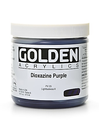Golden Heavy Body Acrylic Paint, 16 Oz, Dioxazine Purple
