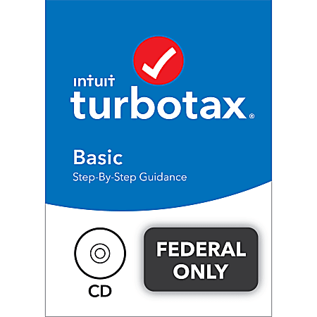 TurboTax® Basic 2021 Federal Only + E-File, For PC/Mac, Disc Or Download