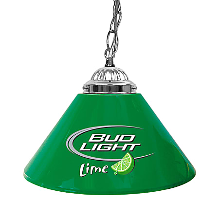 Trademark Global Hanging Ceiling Lamp, 1-Light, 13 1/2"H, Green Bud Light® Lime Shade