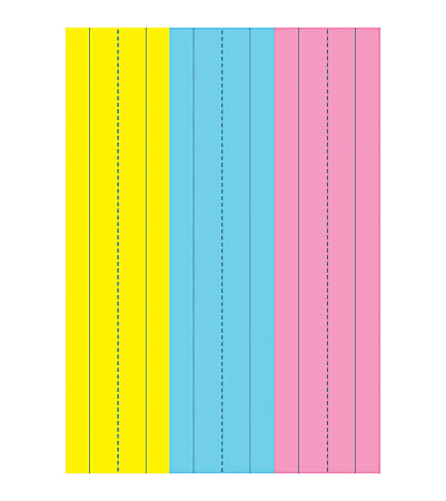 Ashley Products Die-Cut Sentence Strip Magnets, 2 3/4" x 11", Assorted Colors, 3 Strips Per Pack, Case Of 5 Packs