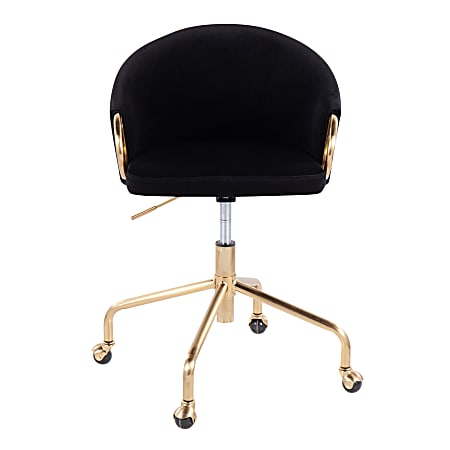 Black office chair on sale with gold legs