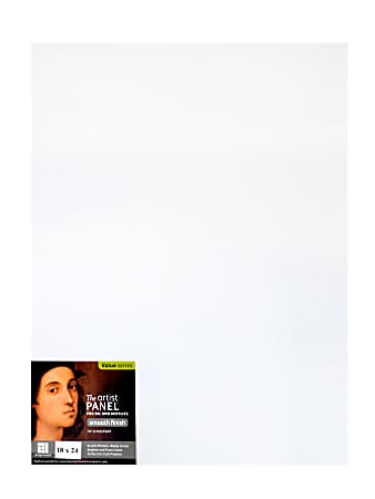 Ampersand Primed Smooth Flat Profile Artist Panels, 18" x 24", 1/8", White, Pack Of 2